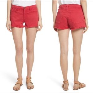 Frame denim London -Los Angeles Le Cutoff short size 25 in red denim.